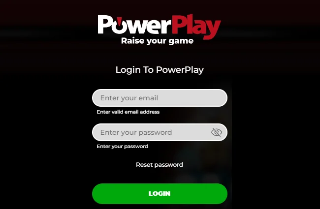 Secure PowerPlay Log In Details